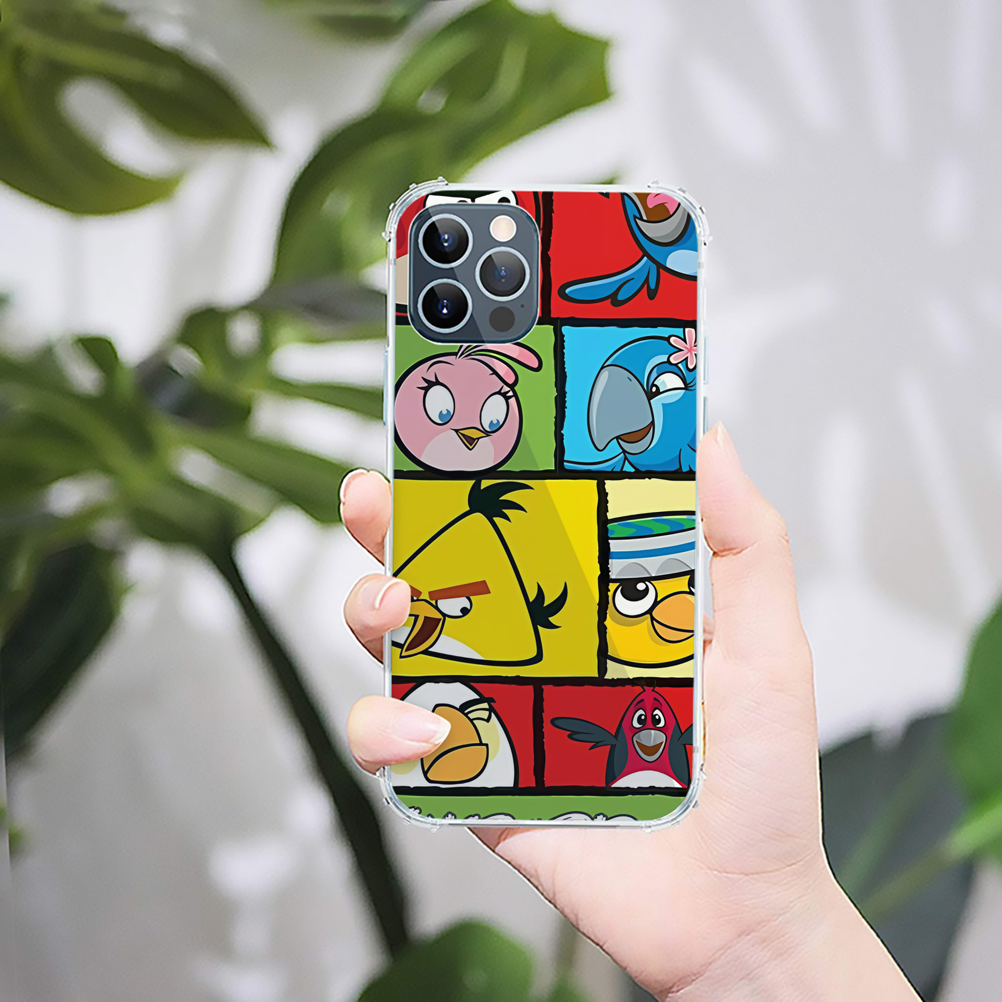 （画像用） Angry Birds アングリーバード 【iPhone 12シリーズ対応】透明スマホケース（クリアソフトケース）